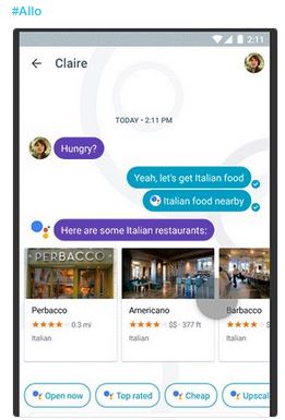 Google's new messaging app, Allo