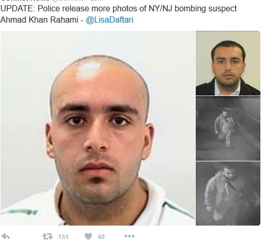 NJ Police issue additional photos of Ahmad Khan Rahami, suspect wanted in connection w/ NY & NJ explosions