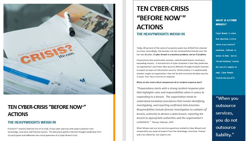 Download Ten Cyber-Crisis “Before NOW” Actions – The Heavyweights Weigh In