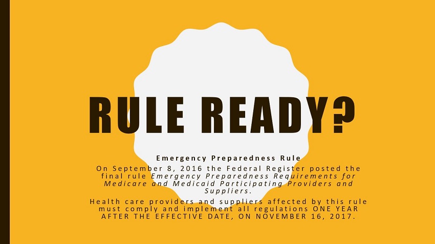 Firestorm CMS Rule Preparedness Program information