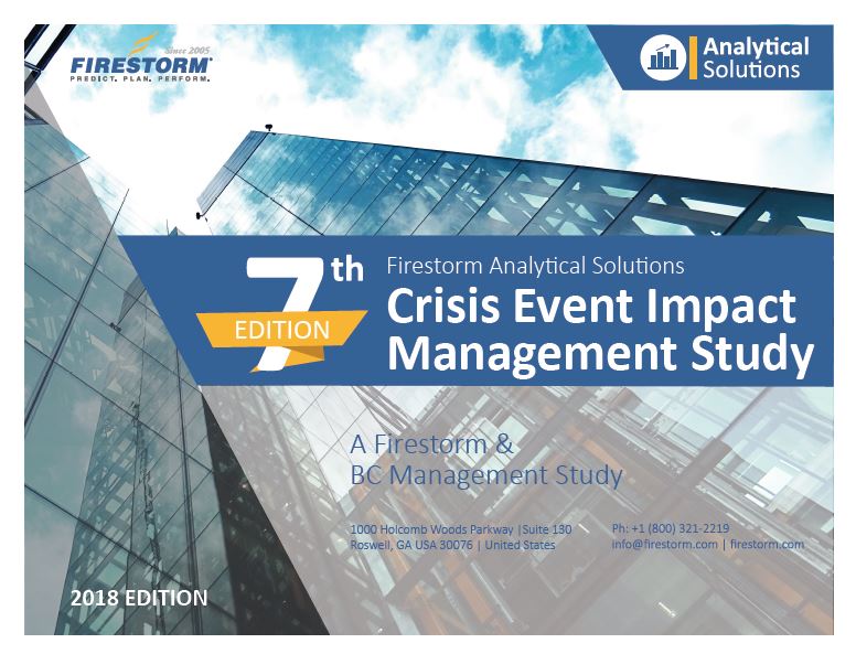 Crisis Event Impact Management Study Cover 2018 Firestorm Analytical Solutions